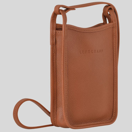 LONGCHAMP - Etui téléphone - Le Foulonné Cuir - Caramel