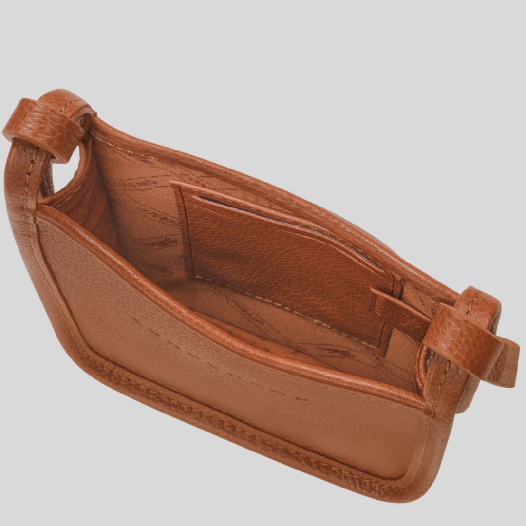 LONGCHAMP - Etui téléphone - Le Foulonné Cuir - Caramel