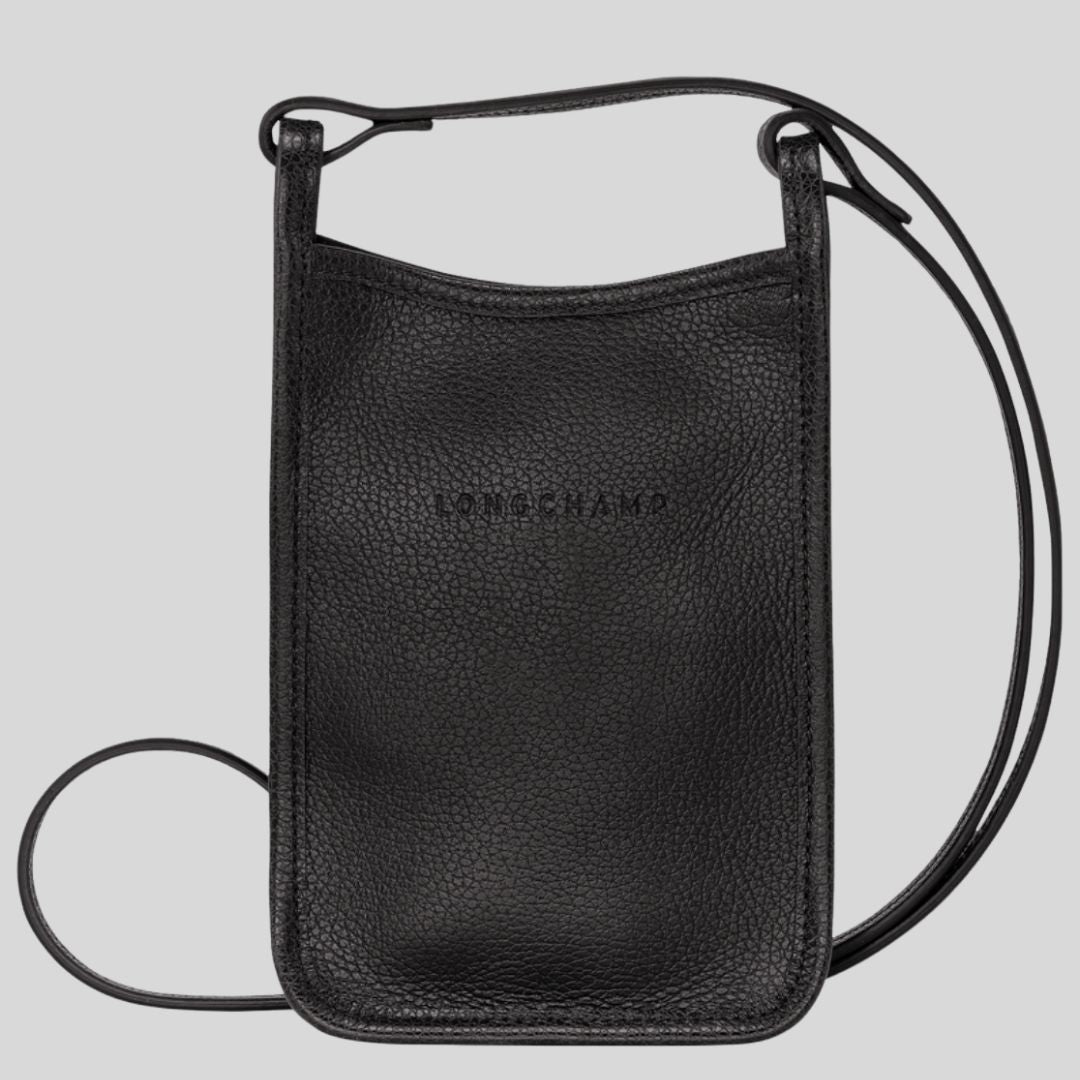 LONGCHAMP - Etui téléphone - Le Foulonné Cuir - Noir