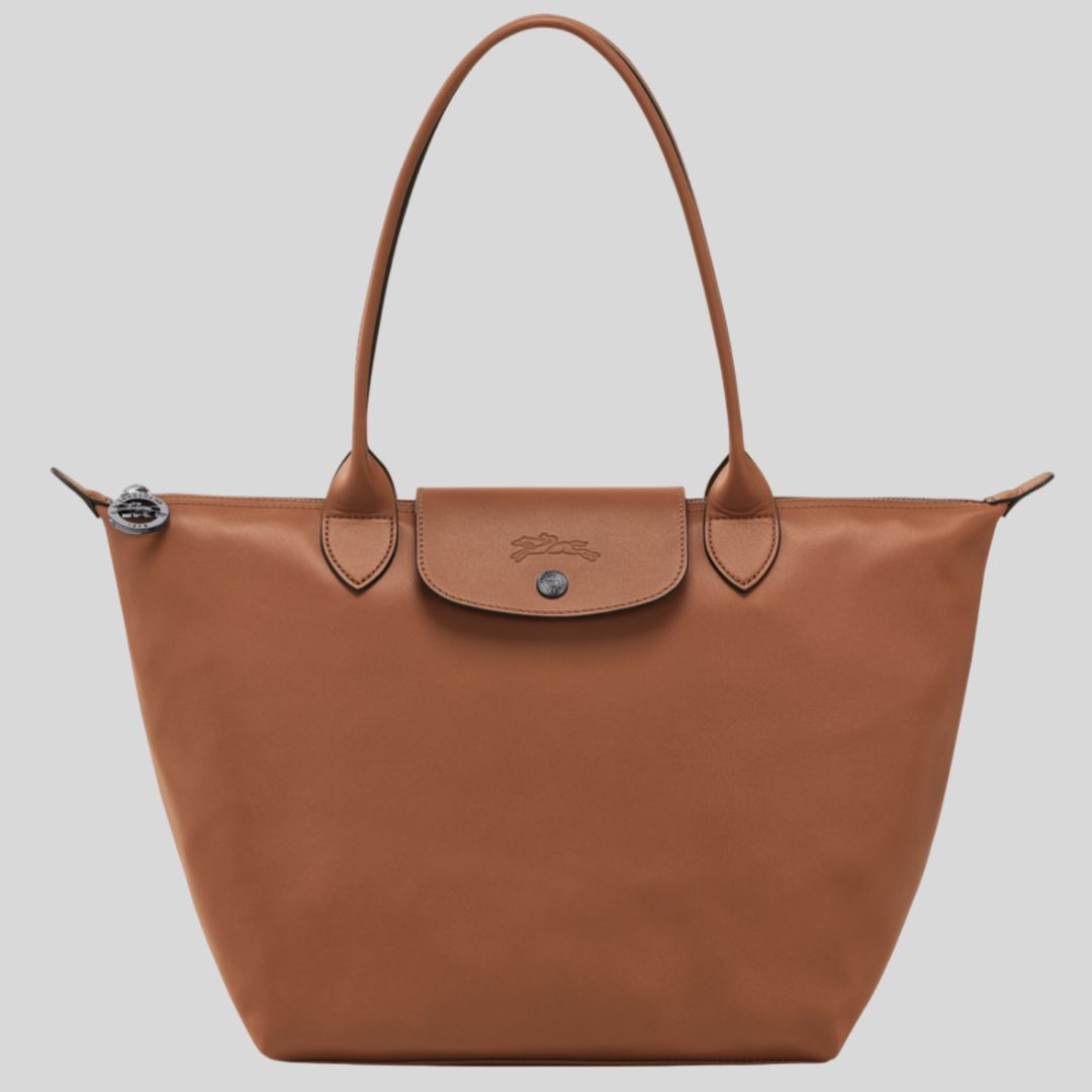 LONGCHAMP - Sac cabas M Le pliage Xtra - Cuir - Cognac