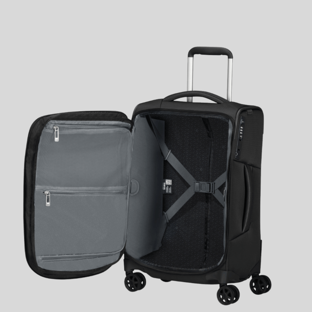 SAMSONITE - Valise cabine 4 roues - Extensible -Respark - 55cm - Ozone black