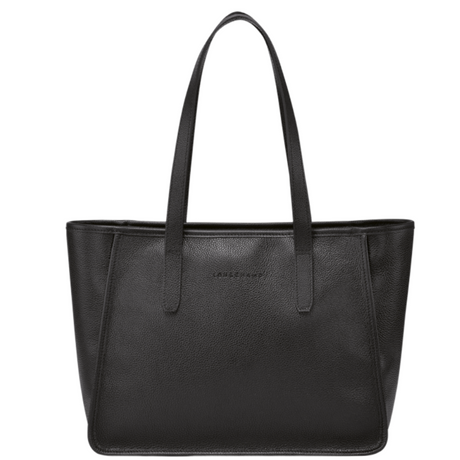 Sac shopping L en cuir LONGCHAMP gamme Le Foulonné couleur noir