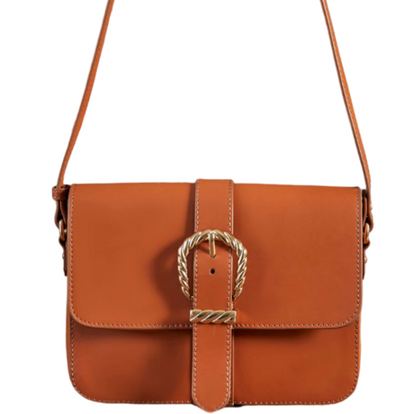 Sac porté travers en cuir Connor couleur camel Petite Mendigote