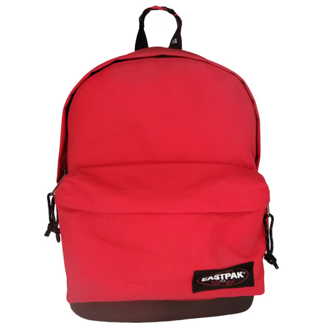 Sac à dos en toile et cuir Eastpak gamme Wyoming couleur rouge