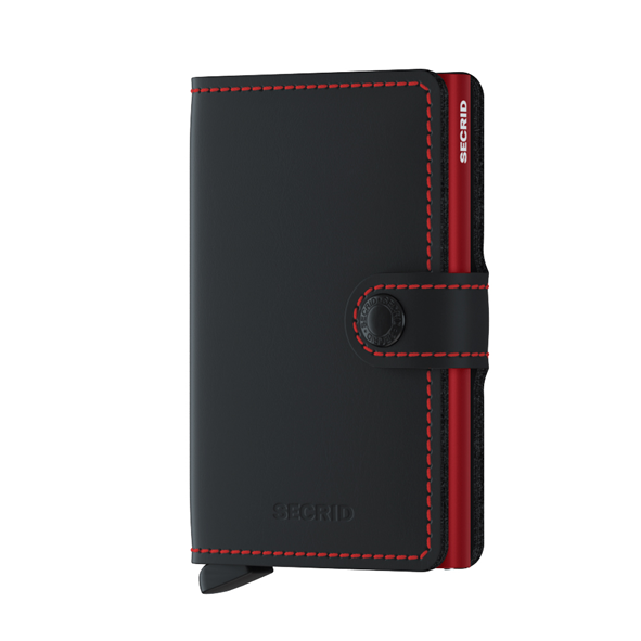 SECRID - Porte cartes Miniwallet Matte - Noir & Rouge BAGADIE PARIS