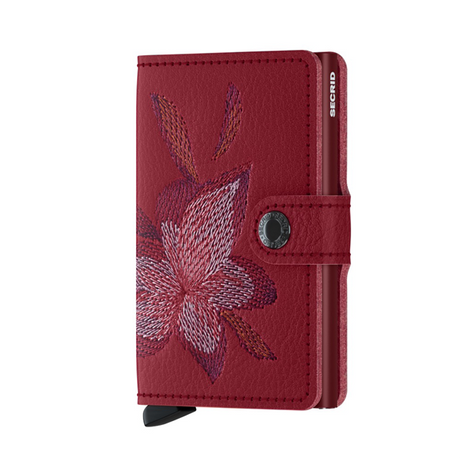 SECRID - Porte cartes Miniwallet Stitch - Magnolia Rosso BAGADIE PARIS