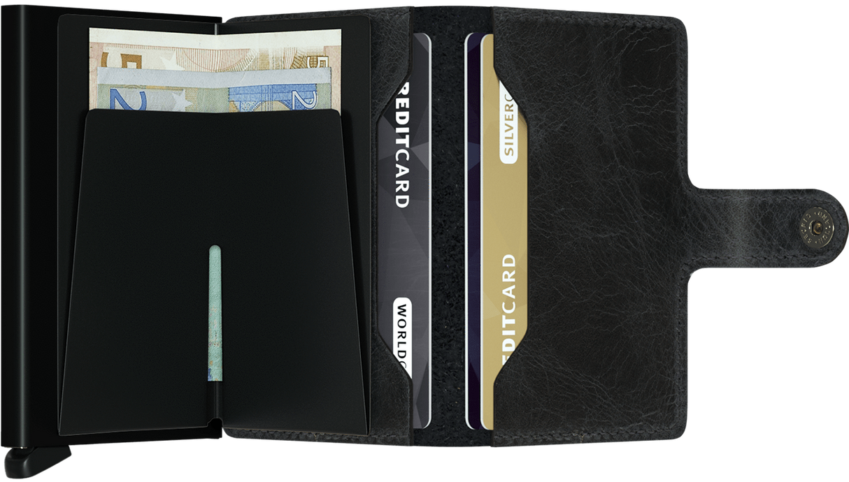 SECRID - Porte cartes Miniwallet Vintage - Noir BAGADIE PARIS