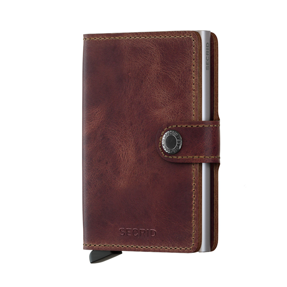 SECRID - Porte cartes Miniwallet Vintage - Brown BAGADIE PARIS