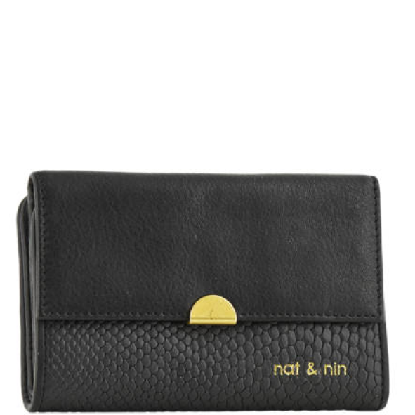 NAT & NIN - Portefeuille compact - Lotti - Noir BAGADIE PARIS