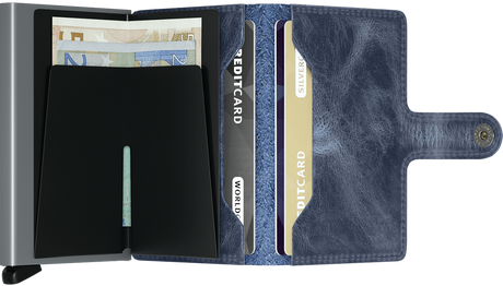 SECRID - Porte cartes Miniwallet Vintage - Blue BAGADIE PARIS